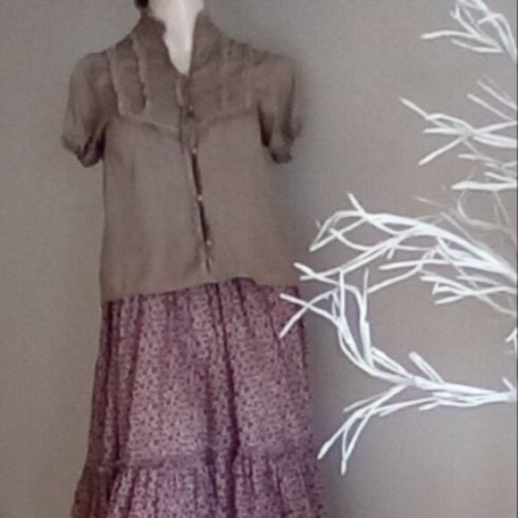 Moda International Y2K Floral Tiered Maxi Halter Dress Sz XS-S Elevenses Magazin - Picture 4 of 15